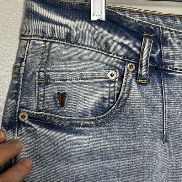 Frye Carly Crop Wide Leg Denim Jeans Women 30 Light wash Blue Highrise NWT - Picture 5 of 12